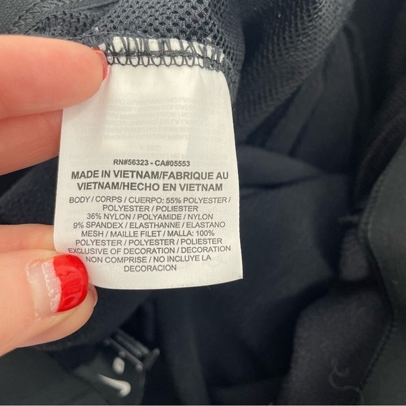 Nike Active Wide Leg Fleece Lined Drawstring Athletic Black Pant size medium - Picture 12 of 13